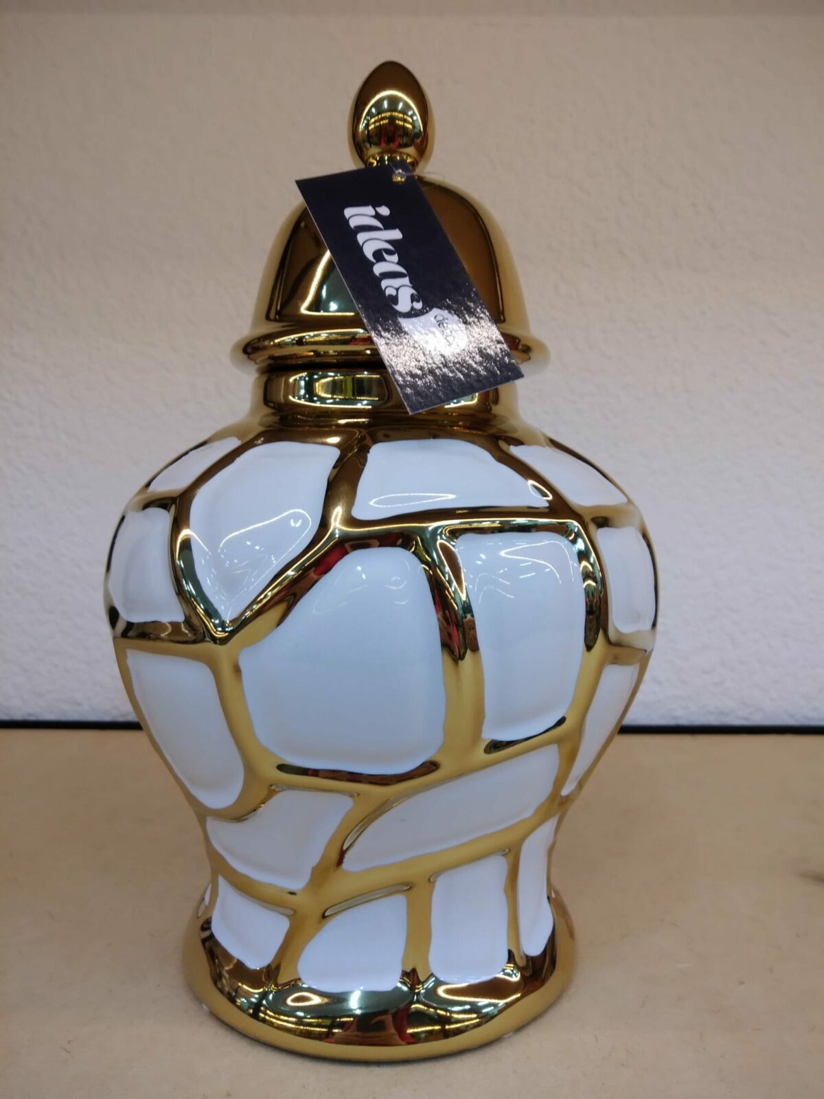 Potiche Dourado em Porcelana Tamanho G - Image 2