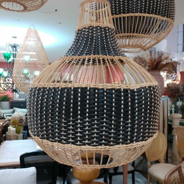 Lustre em Fibra Natural Tamanho M