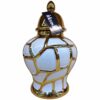 Potiche Dourado em Porcelana Tamanho G