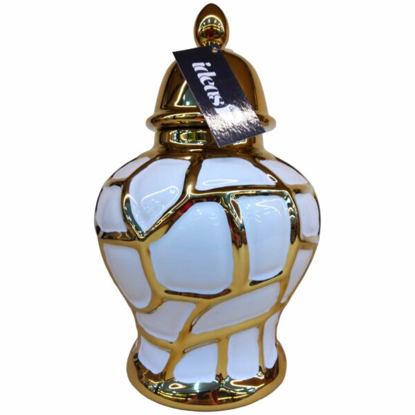 Potiche Dourado em Porcelana Tamanho G