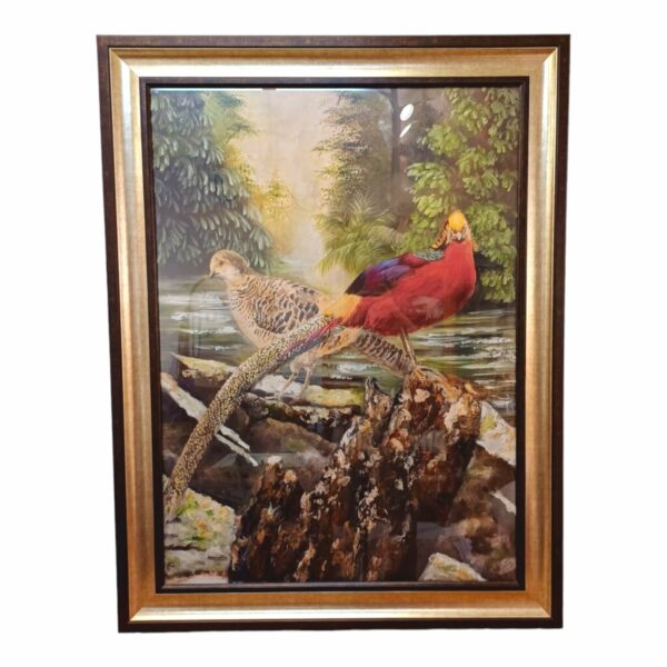 Quadro Pássaros em Vidro - Coleção Alta Decoração