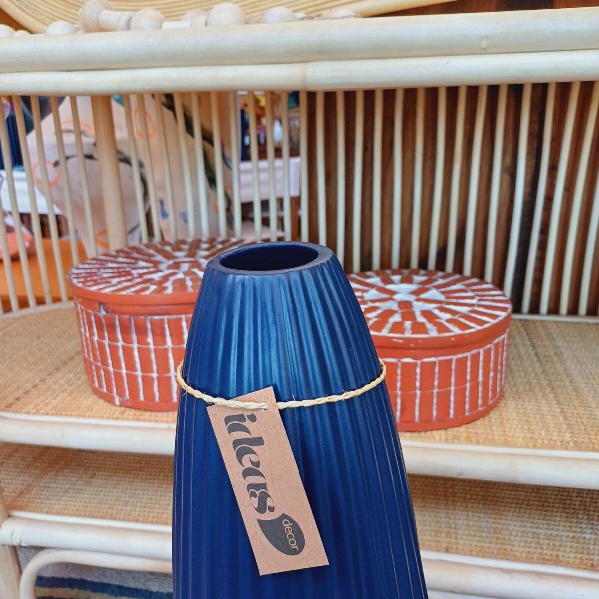 Vaso Azul em Cerâmica Texturizada Tamanho G - Image 6