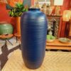 Vaso  Azul em Cerâmica Frizada Tamanho G - Imagem 3
