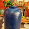 Vaso  Azul em Cerâmica Frizada Tamanho G - Imagem 4