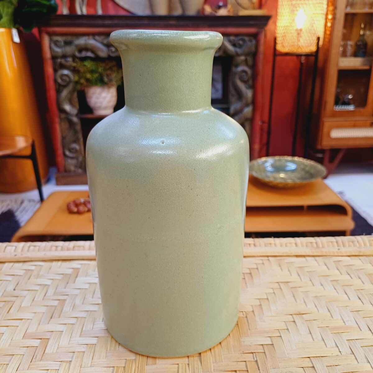 Vaso Verde em Cerâmica Artesanal Tamanho P - Image 3
