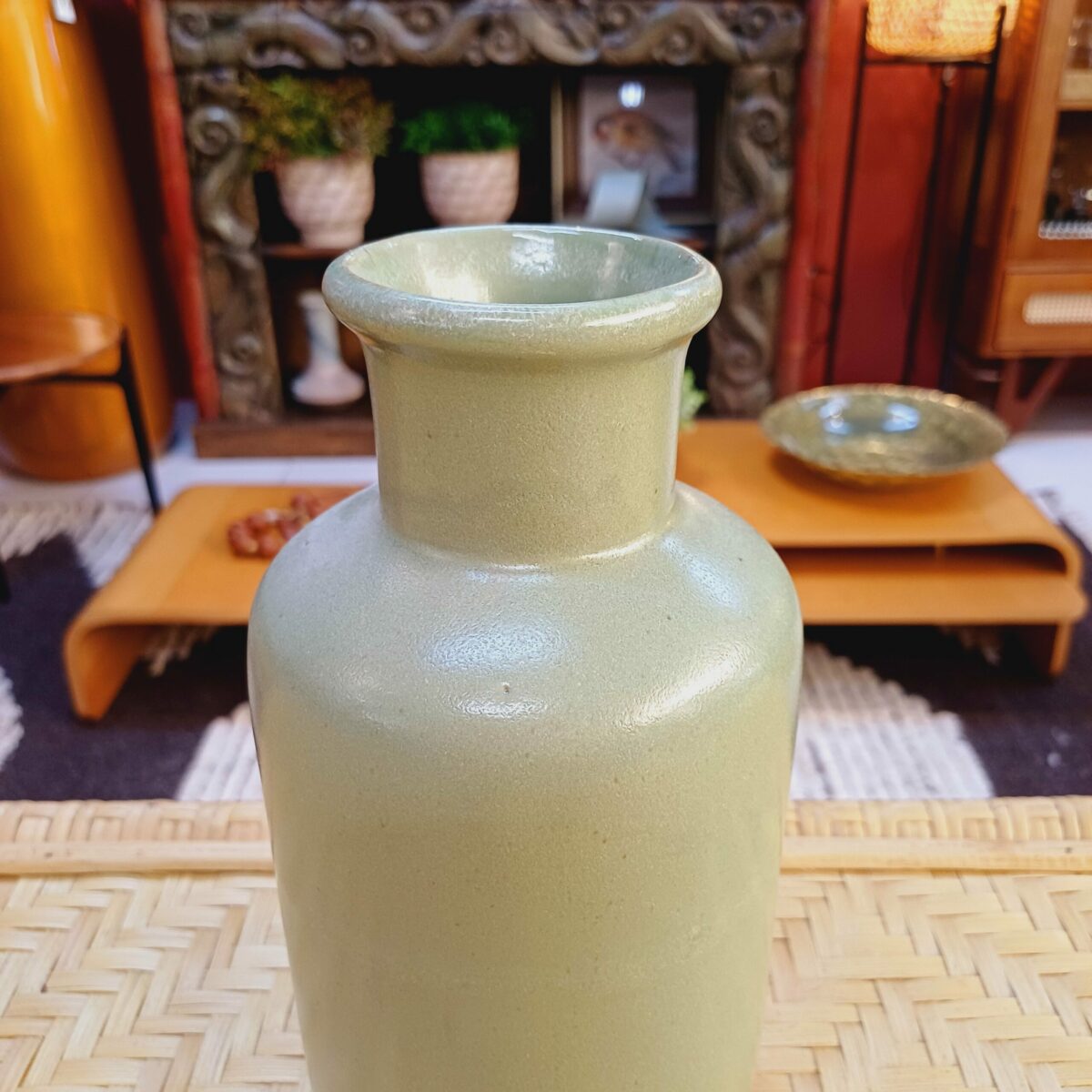 Vaso Verde em Cerâmica Artesanal Tamanho P - Image 4