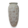 Vaso em madeira balinês branco estonado