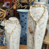Vaso Alto Off White Provençal com Colar  - Arenato e Cerâmica - 063 cm de Altura - Tamanho G - Imagem 3