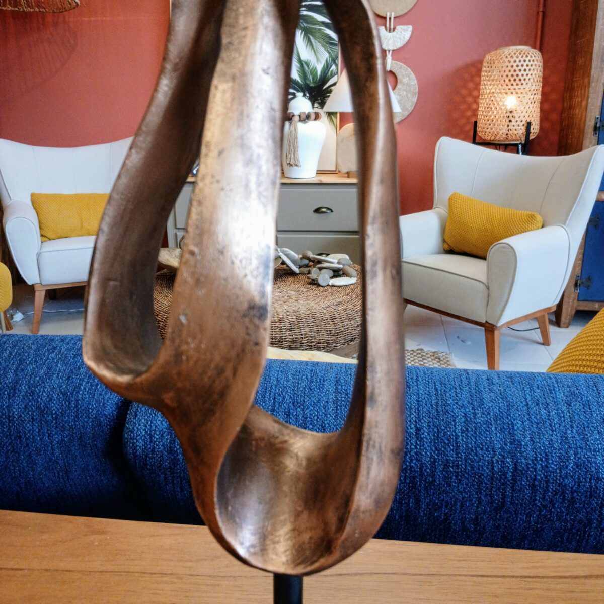 Escultura Abstrata Bronze - 80 cm de Altura - Image 2