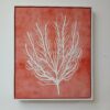 Quadro Canvas Coral Moldura Branca - 62x52 cm