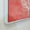 Quadro Canvas Coral Moldura Branca - 62x52 cm - Imagem 2