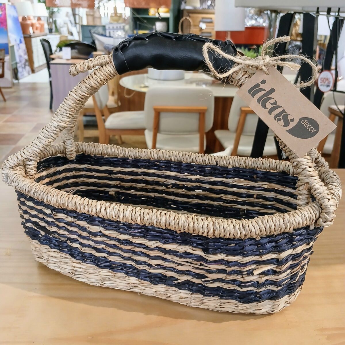 Cesta em Fibra Natural Balinesa