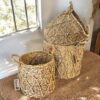 Cesta Redonda Grande em Fibra Natural com Alças - Bali - Imagem 2