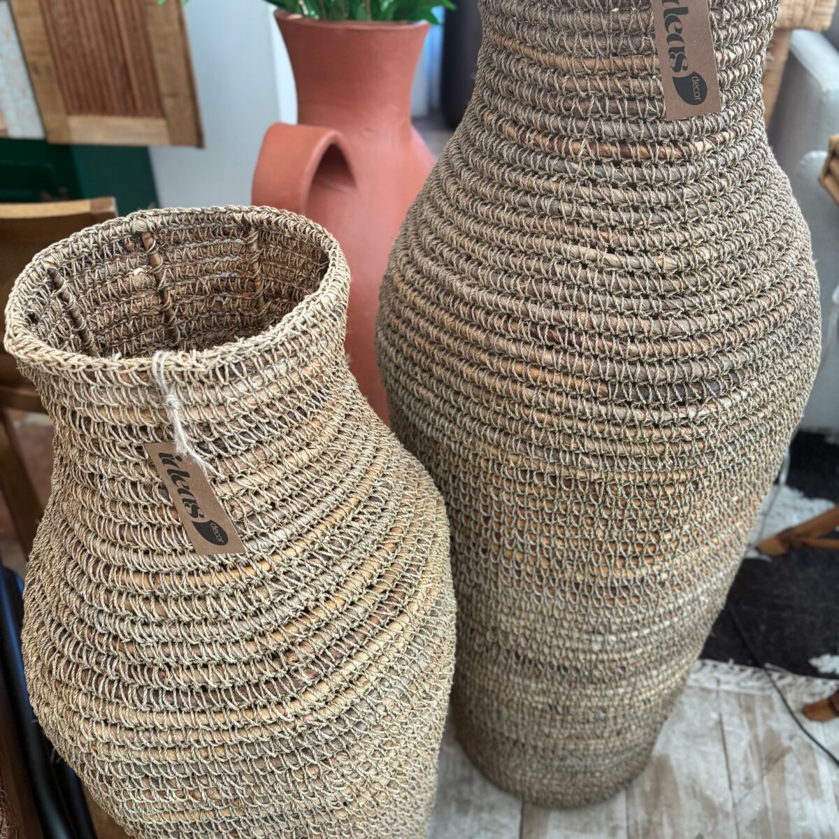 Vaso de Chão em Fibra Natural - Tamanho P - Image 2