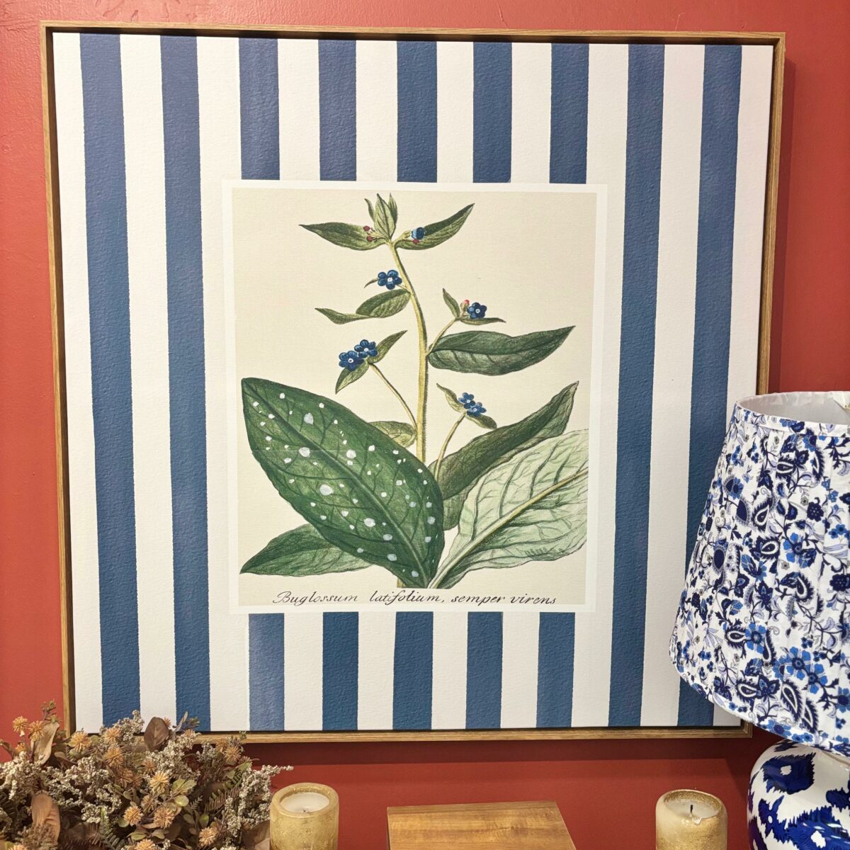 Quadro Jardim Botânico Listras - Moldura em Madeira de Eucalipto - 93x93 cm - Imagem 6