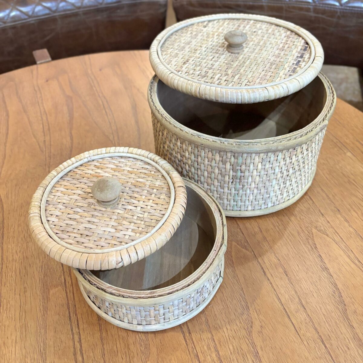 Conjunto de Caixas Decorativas em Rattan - Imagem 4