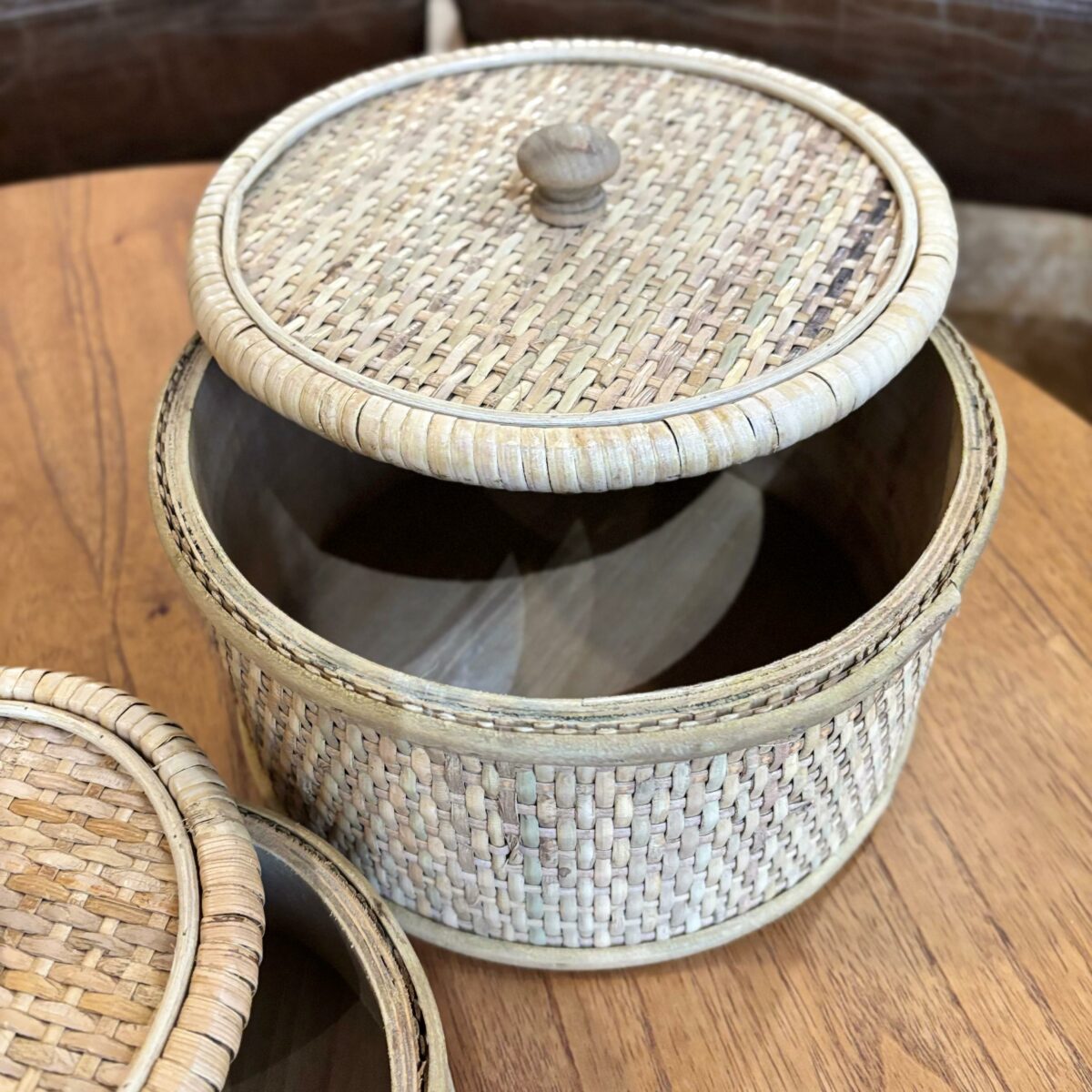 Conjunto de Caixas Decorativas em Rattan - Imagem 3