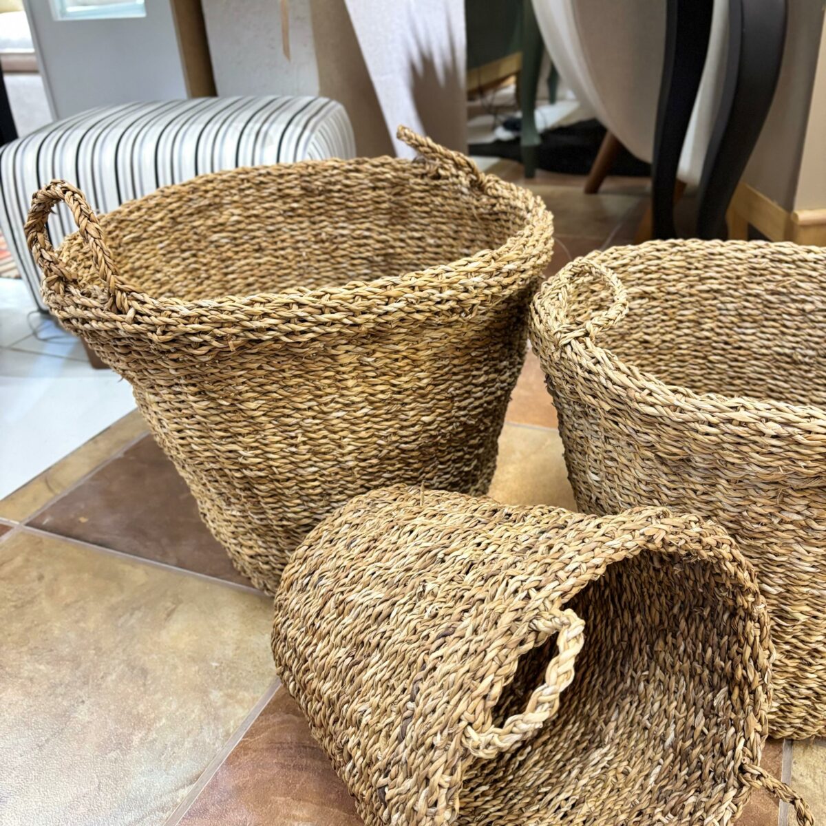 Cesta Redonda em Fibra Natural Tamanho P - Imagem 7