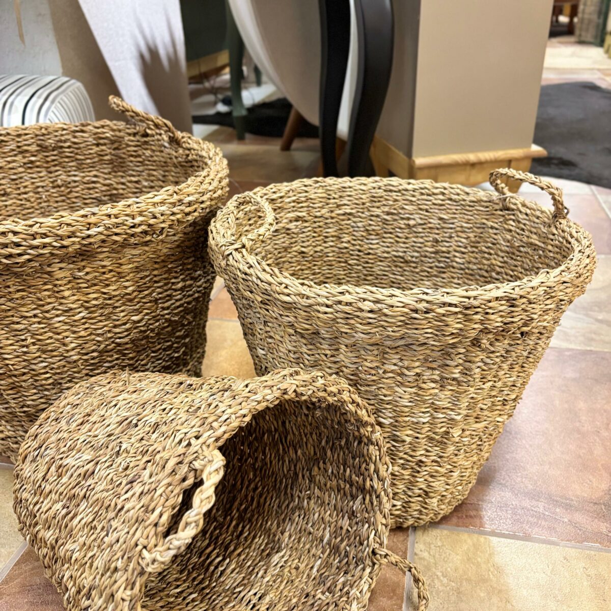 Cesta Redonda em Fibra Natural Tamanho G - Imagem 5