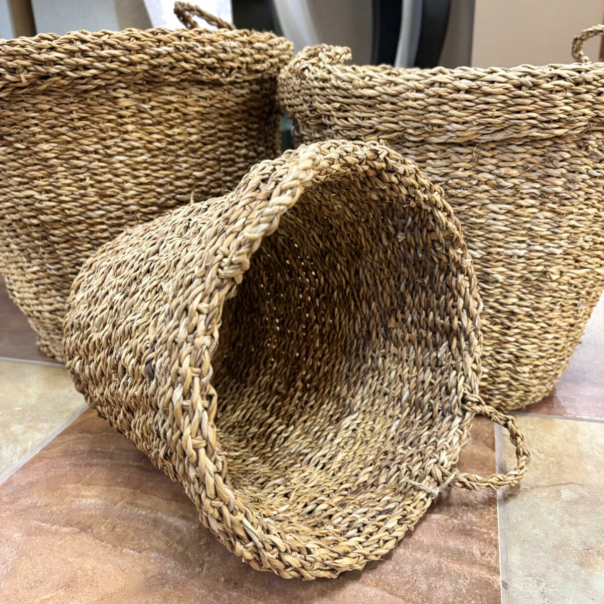 Cesta Redonda em Fibra Natural Tamanho G - Imagem 4