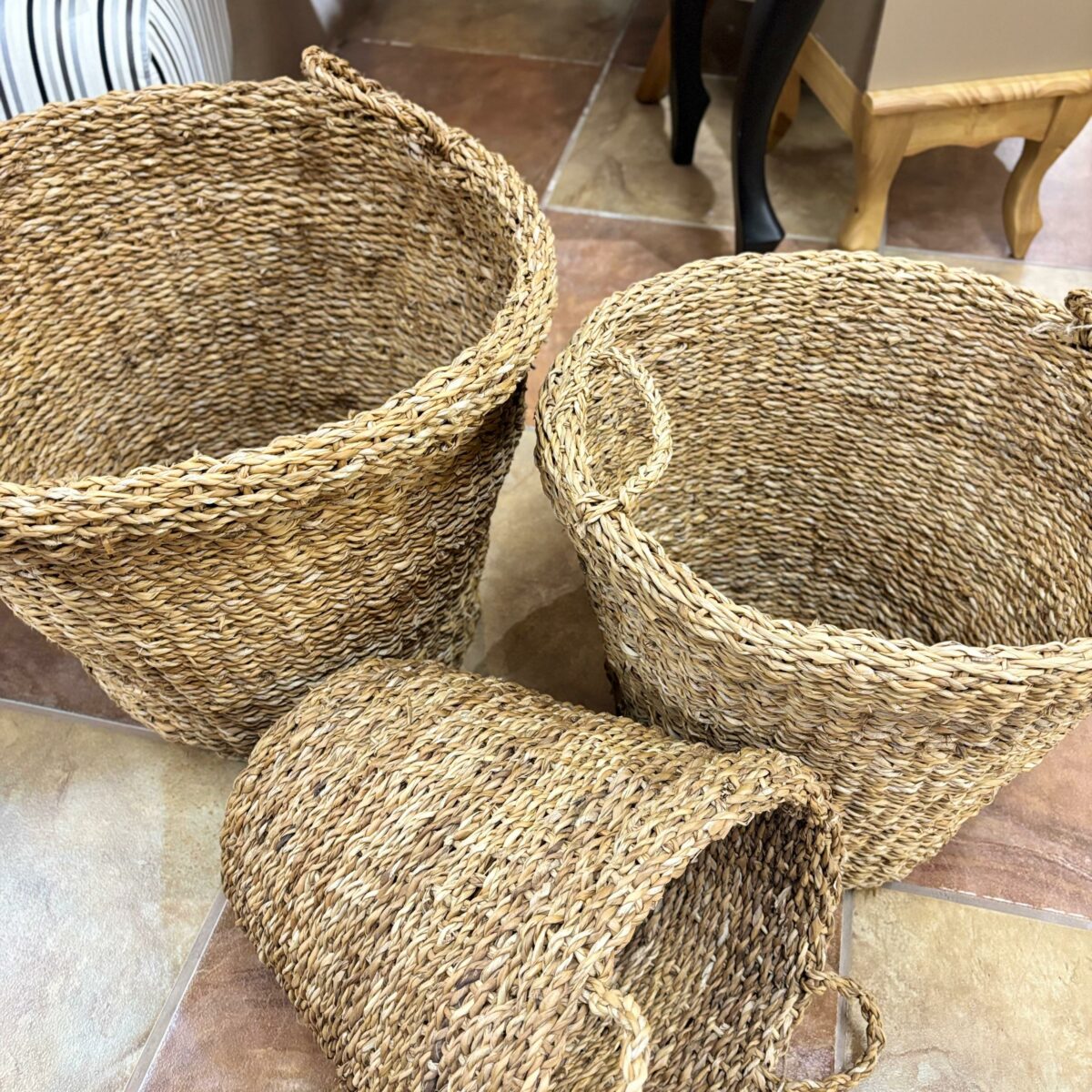 Cesta Redonda em Fibra Natural Tamanho G - Imagem 3