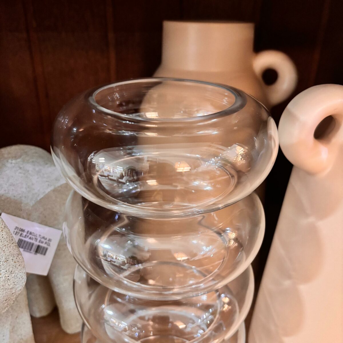 Vaso de Vidro Design Orgânico Transparente - Image 4