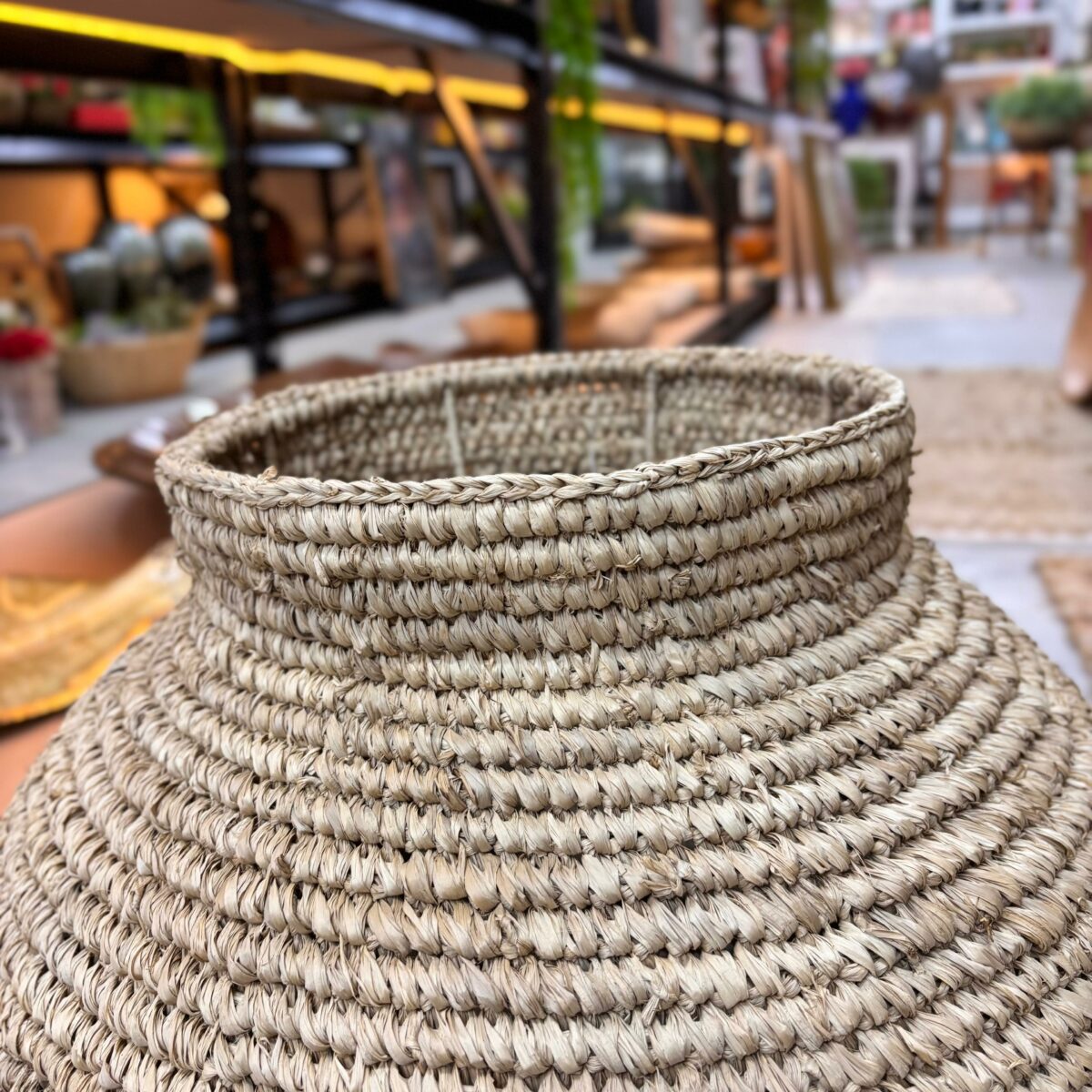 Cesta Redonda em Fibra Natural Artesanal - Imagem 3