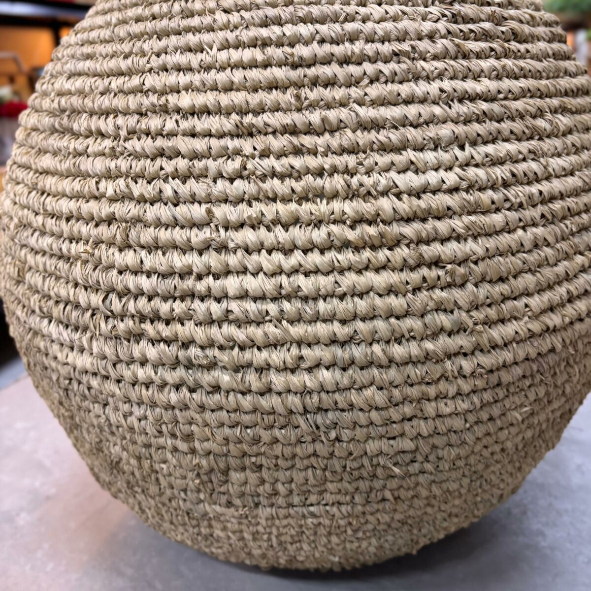 Cesta Redonda em Fibra Natural Artesanal - Imagem 2