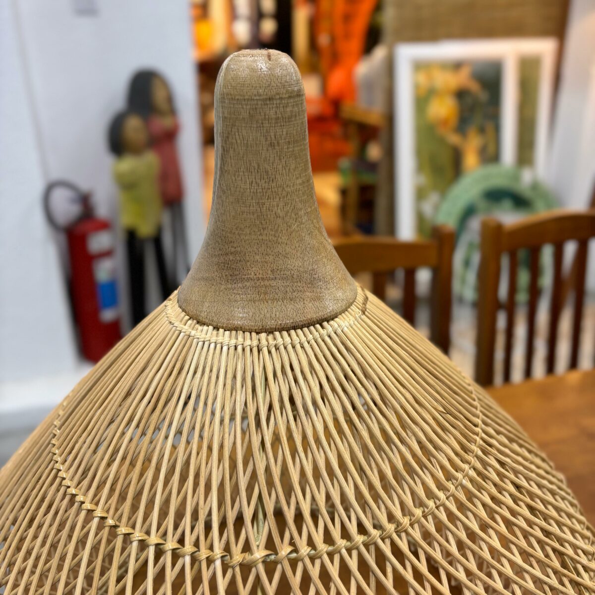 Pendente em Fibra Natural Importado de Bali - Imagem 5