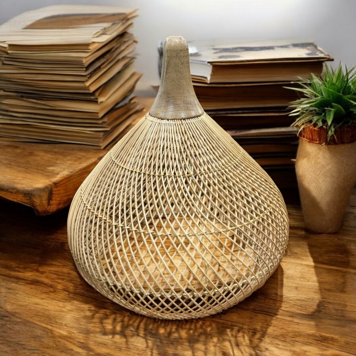 Pendente em Fibra Natural Importado de Bali - Imagem 3