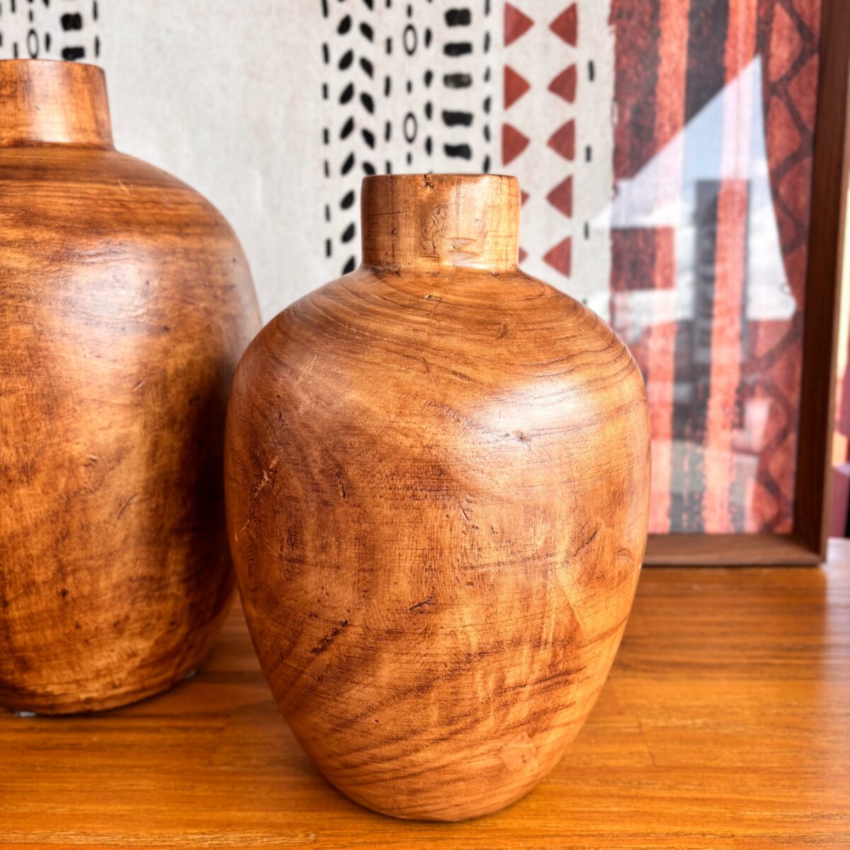 Vaso Decorativo em Madeira Natural – Tamanho P - Image 4