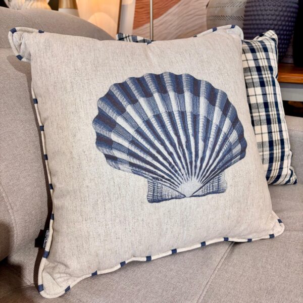 Almofada Concha Azul 52x52 cm