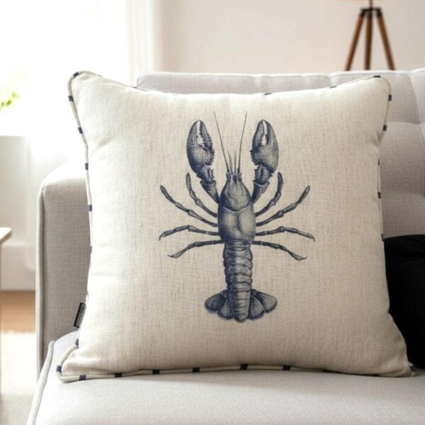 Almofada Lagosta Azul 52x52 cm