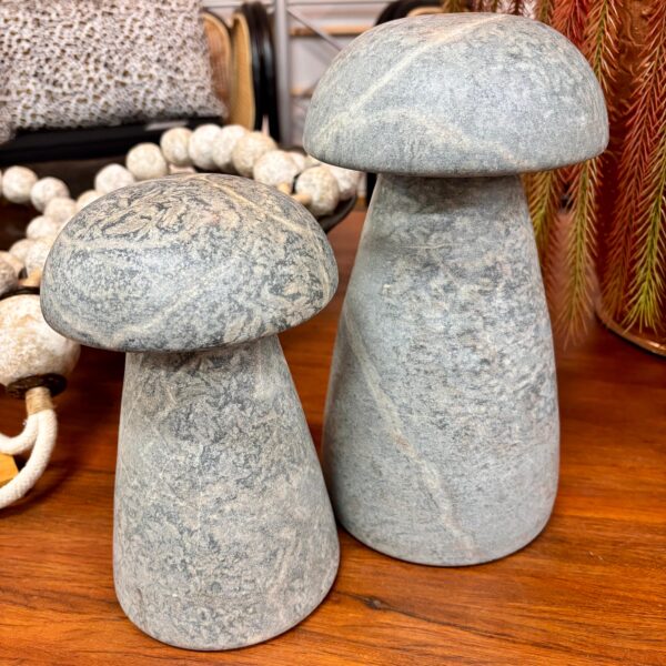 Escultura Cogumelo em Pedra Sabão Tamanho P