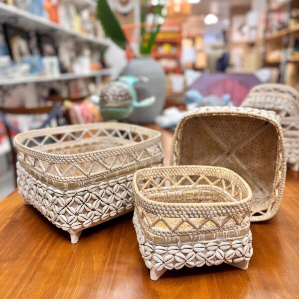 Conjunto 3 Unidades Cestaria Búzios - Importado de Bali