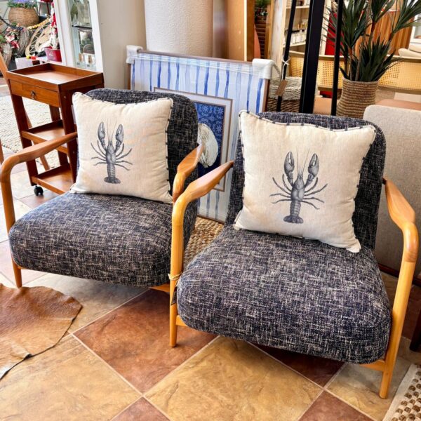 Almofada Lagosta Azul 52x52 cm