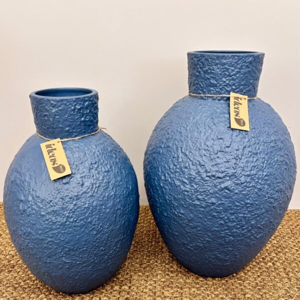 Vaso em Cerâmica Azul - Tamanho G