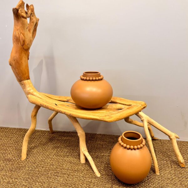 Vaso em Cerâmica com Colar Barro - Tamanho G