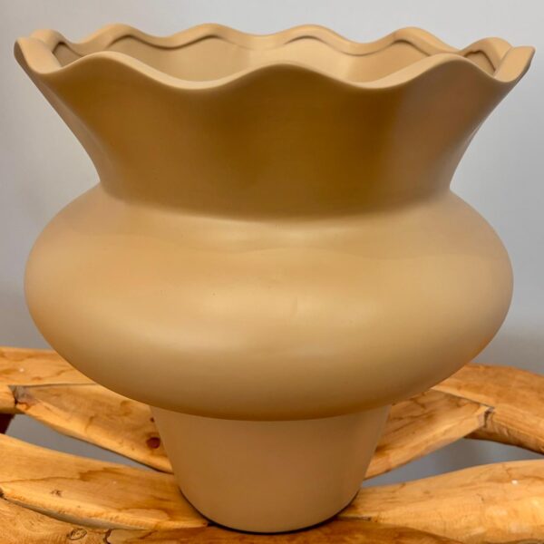 Vaso em Cerâmica Pétala Terra - Tamanho P