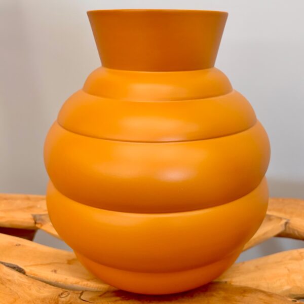 Vaso em Cerâmica Colmeia Mostarda