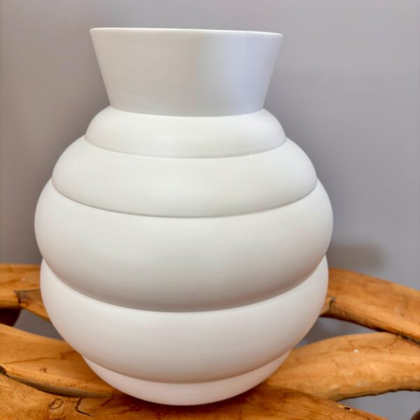 Vaso em Cerâmica Colmeia Branco
