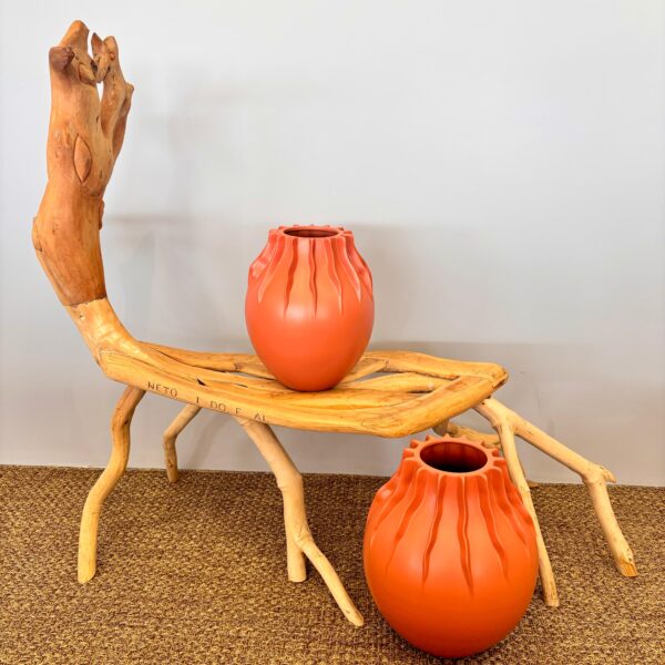 Vaso em Cerâmica Selva Telha - Tamanho G