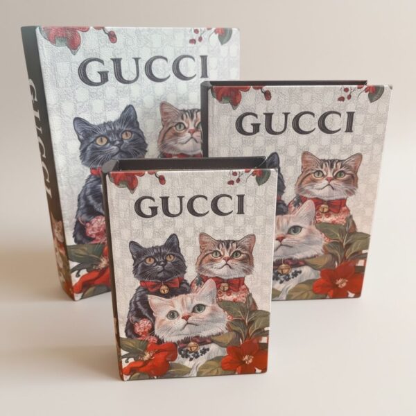 Caixa Livro Gato Gucci - Tamanho G
