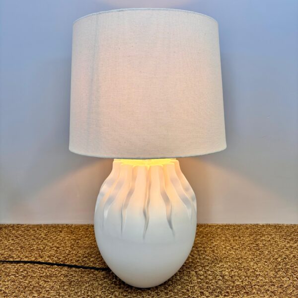 Abajur em Cerâmica Selva Branco