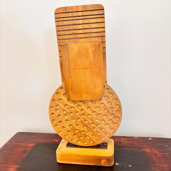 Escultura Caraíva em Madeira e Galvanizado - Arte Brasileira