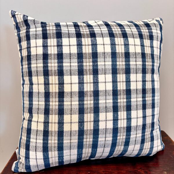 Almofada Xadrez Azul 50x50 cm