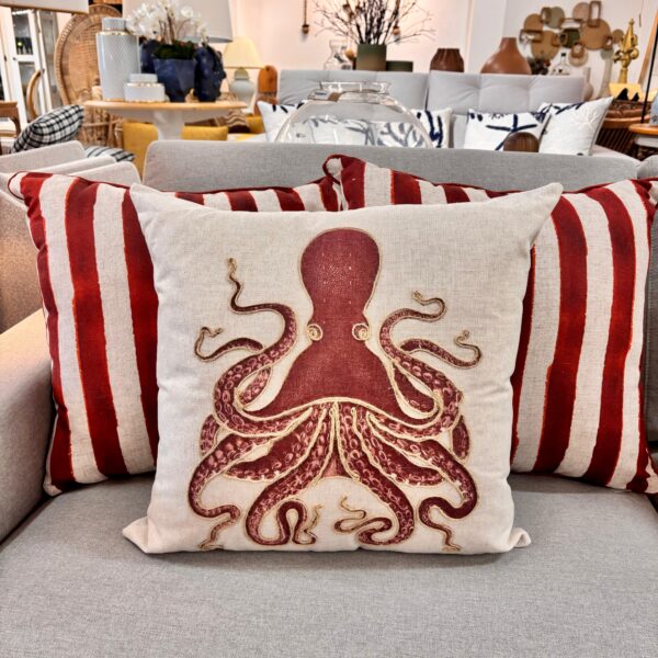 Almofada Sisal Polvo Vermelho 52x52 cm - Fino Acabamento