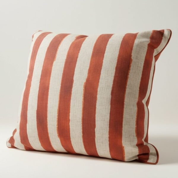 Almofada Listras Vermelhas 52x52 cm - Alto Padrão