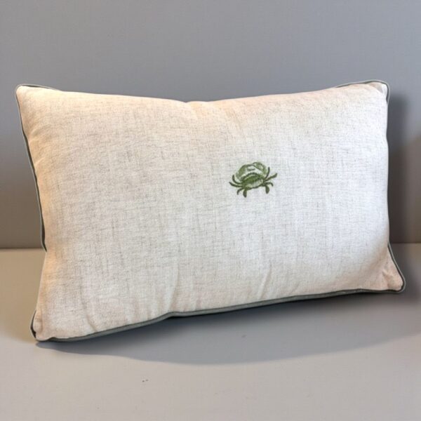 Almofada Baguete Caranguejo Verde 35x52 cm - Alto Padrão