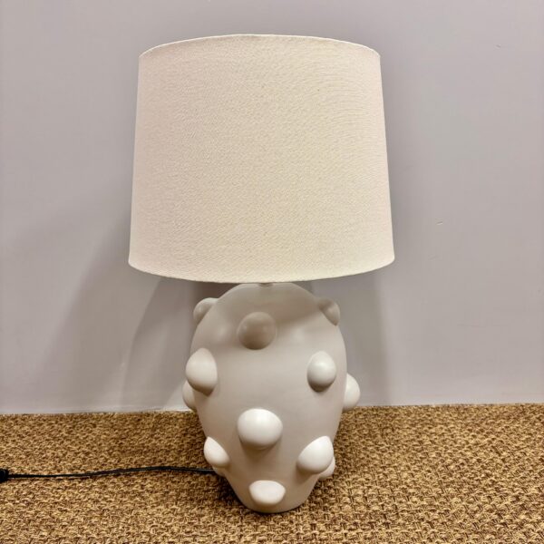 Abajur em Cerâmica Bolas Off-White